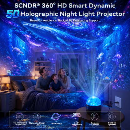 Official Store | 🦖🎁SCNDR® 360° Smart Holographic Starry Sky Projector (HD Smart Dynamic 5D)