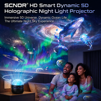 Official Store | 🎁🌹SCNDR® 360° Smart Holographic Starry Sky Projector (HD Smart Dynamic 5D)