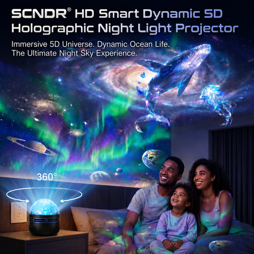 Official Store | 🎁🌹SCNDR® 360° Smart Holographic Starry Sky Projector (HD Smart Dynamic 5D)